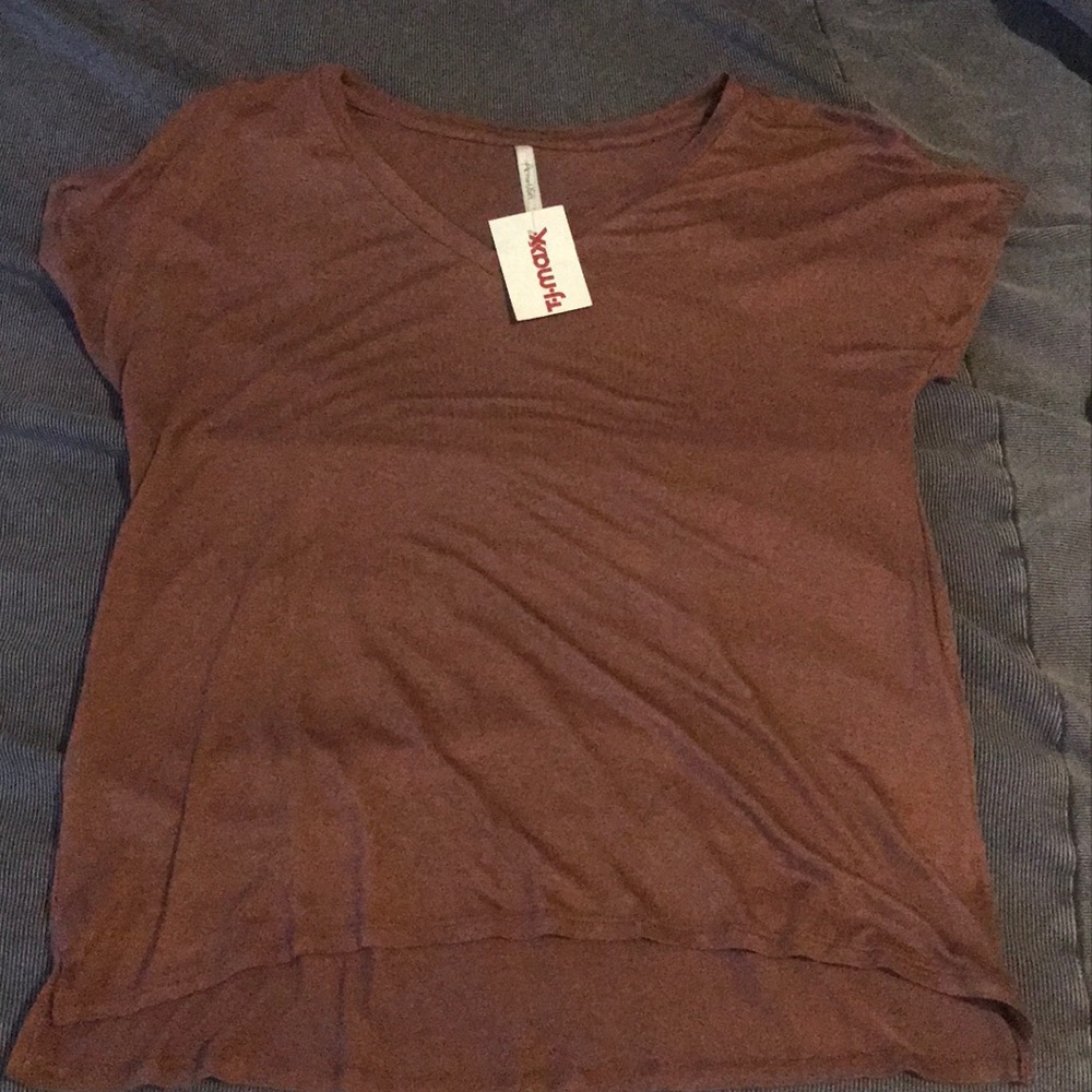 Brown / orange v neck